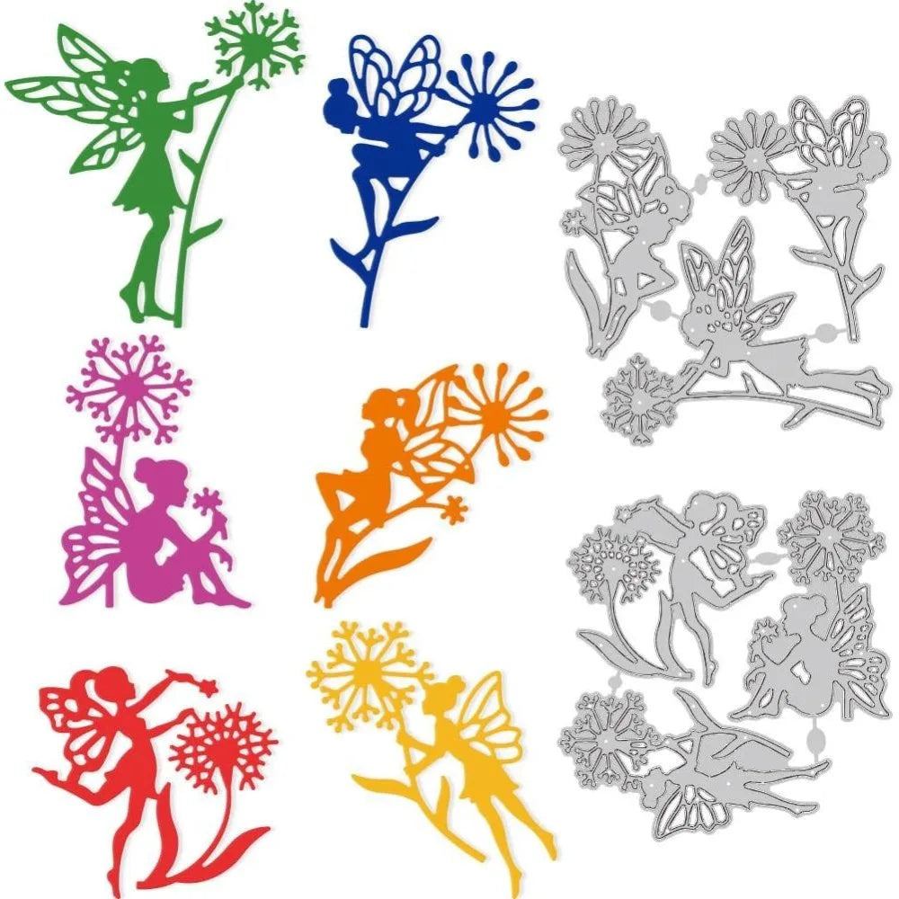 Dandelion Fairy Cutting Dies – 6 Styles Card Making Stencils Craft Cutting Dies Axl AECH04-19046