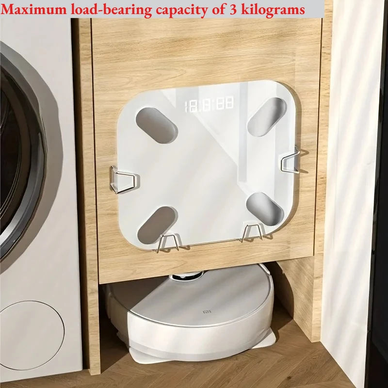 Wall-Mounted Weight Scale Holder – Stainless Steel 3kg Load Wall Storage Bracket Axl