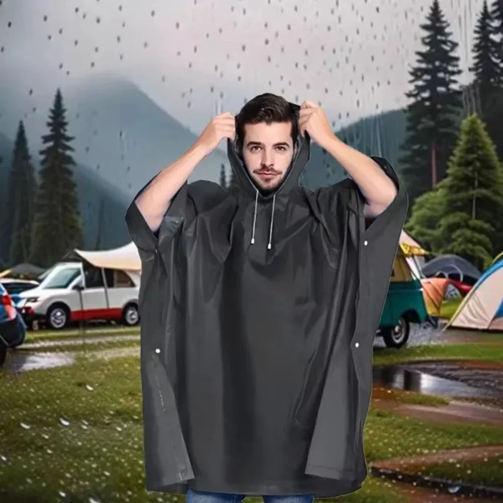 3-in-1 Waterproof Rain Poncho – Hooded Outdoor Raincoat Rain Poncho Axl