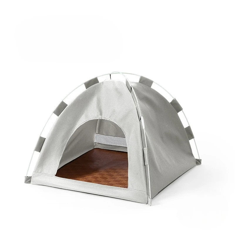 Foldable Pet Tent House – All-Season Cat & Dog Nest Foldable Pet Tent Axl GRAY 40-40-37