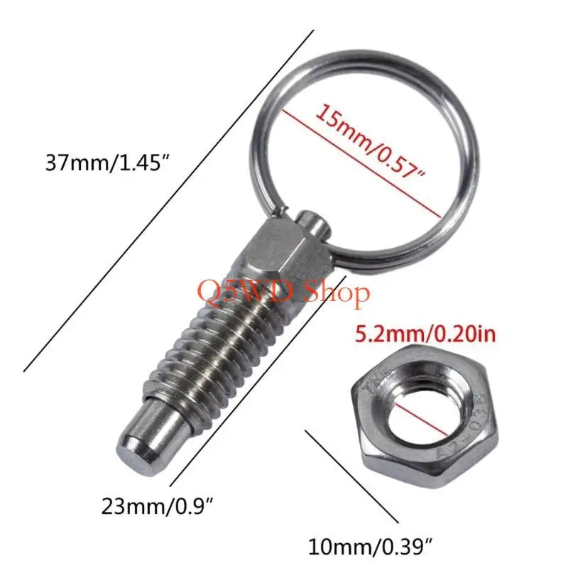 4-Pack Stainless Steel Pull Ring Indexing Plunger Knob Pin Set Indexing Plunger Set Axl