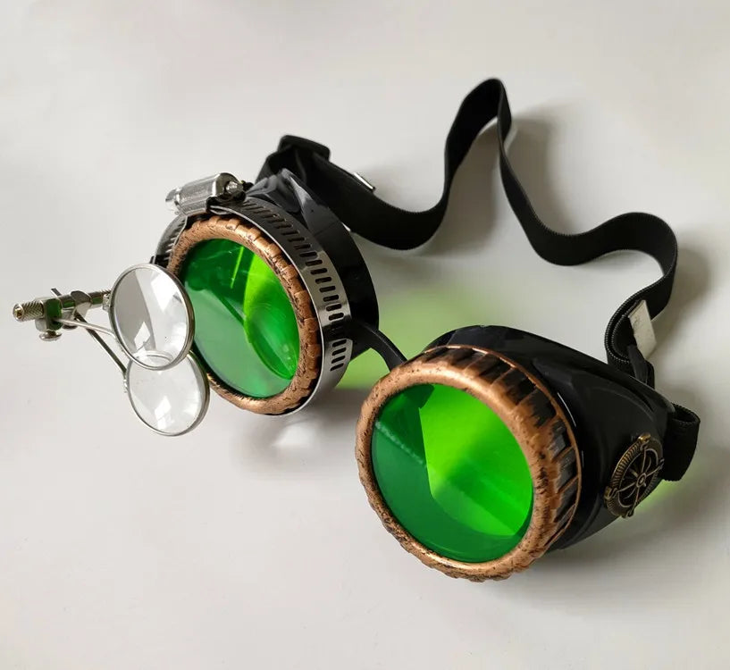 Steampunk Vintage Magnifying Goggles | Cosplay Prop Costume Goggles Axl