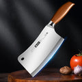 Heavy-Duty Stainless Steel Chef Knife – Wood-Grain Handle Kitchen Chef Knife Axl Bone-cutting knife