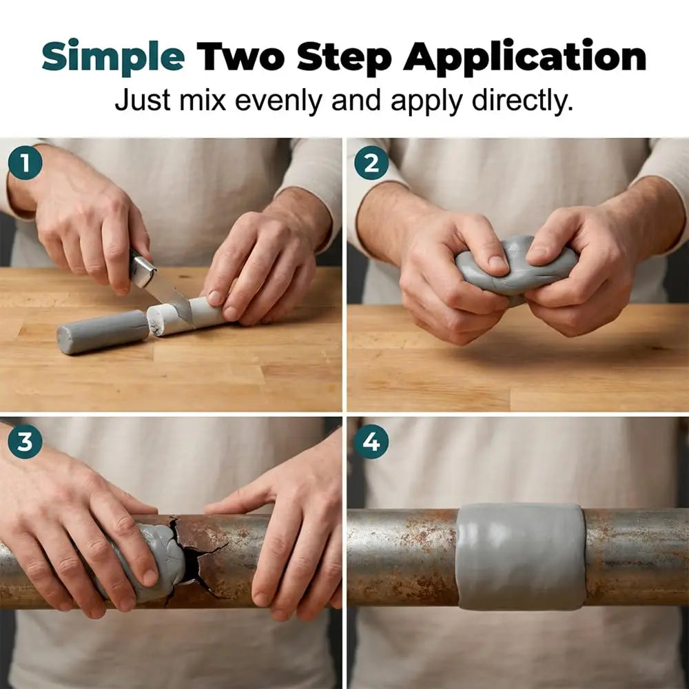 2-Part Steel-Reinforced Epoxy Putty – Waterproof Crack Filler Epoxy Repair Putty Axl