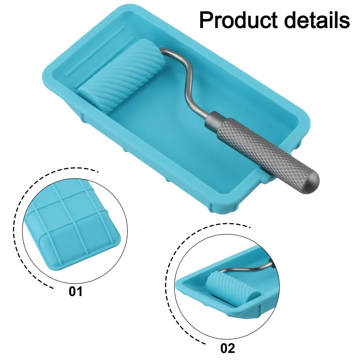 Silicone Paint Roller & Tray Set – Arts, Crafts & Woodworking Paint Roller Set Axl