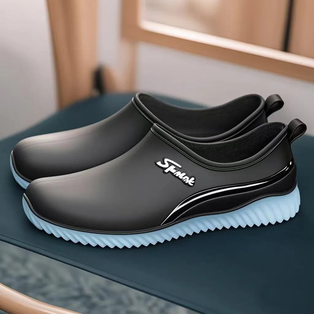Women's Waterproof Plush Rain Shoes – Slip-On Galoshes Women's Rain Boots Axl 40 black