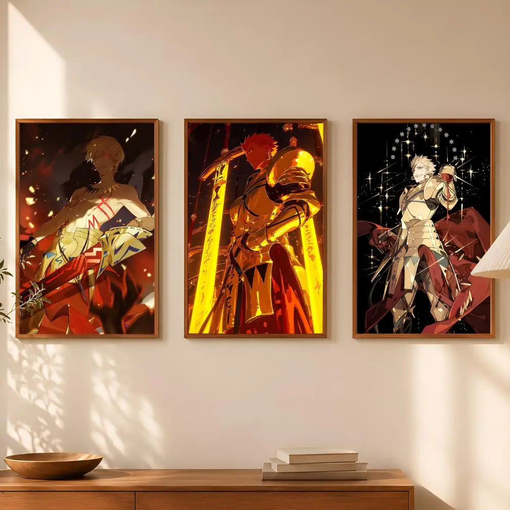 Anime Gilgamesh Self-Stick HD Wall Art Poster – Waterproof Wall Art Poster Axl