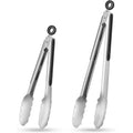 2-Pack Stainless Steel Locking Kitchen Tongs – 9 & 12 Inch Kitchen Tongs Set Axl 1 set