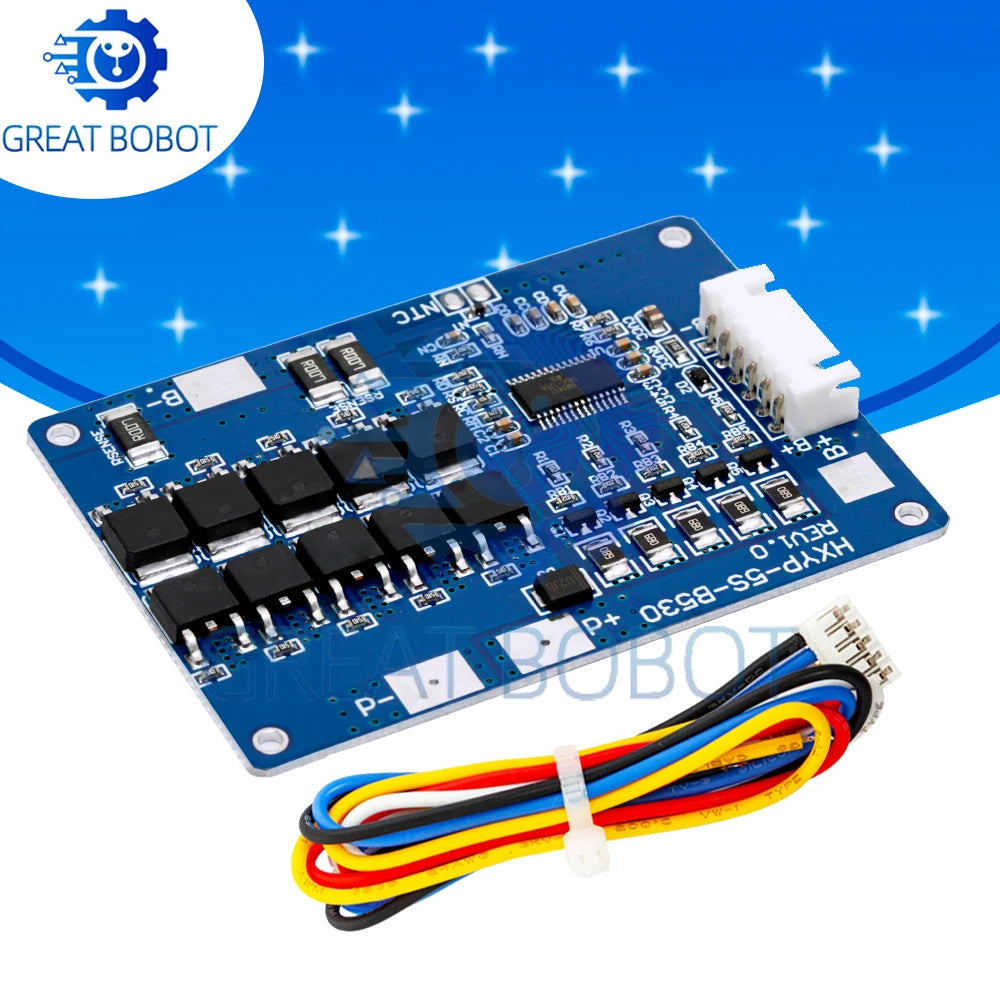 5S 21V 30A/45A BMS Lithium Battery Protection Board with NTC BMS Protection Board Axl 3PCS