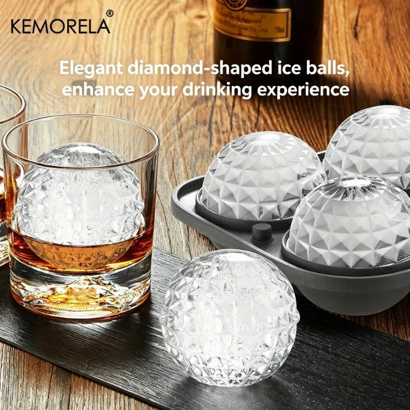 3D Silicone Sphere Ice Ball Mold with Funnel | Cocktail & Whiskey Sphere Ice Ball Mold Axl