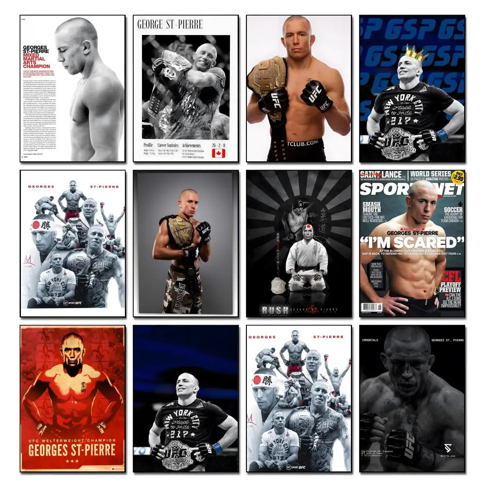 Georges St-Pierre HD Wall Poster – Waterproof Sticky Art Decor Wall Art Poster Axl