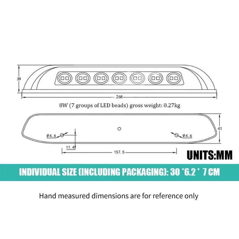 12V LED Awning Porch Light 8W – Waterproof RV Caravan Lamp RV Awning Light Axl