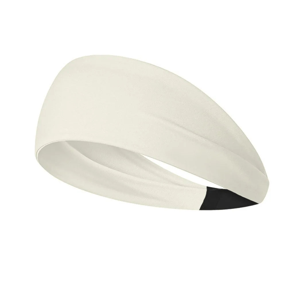 Women's Quick-Dry Moisture-Wicking Workout Headband Stretchy Sports Headband Axl Beige