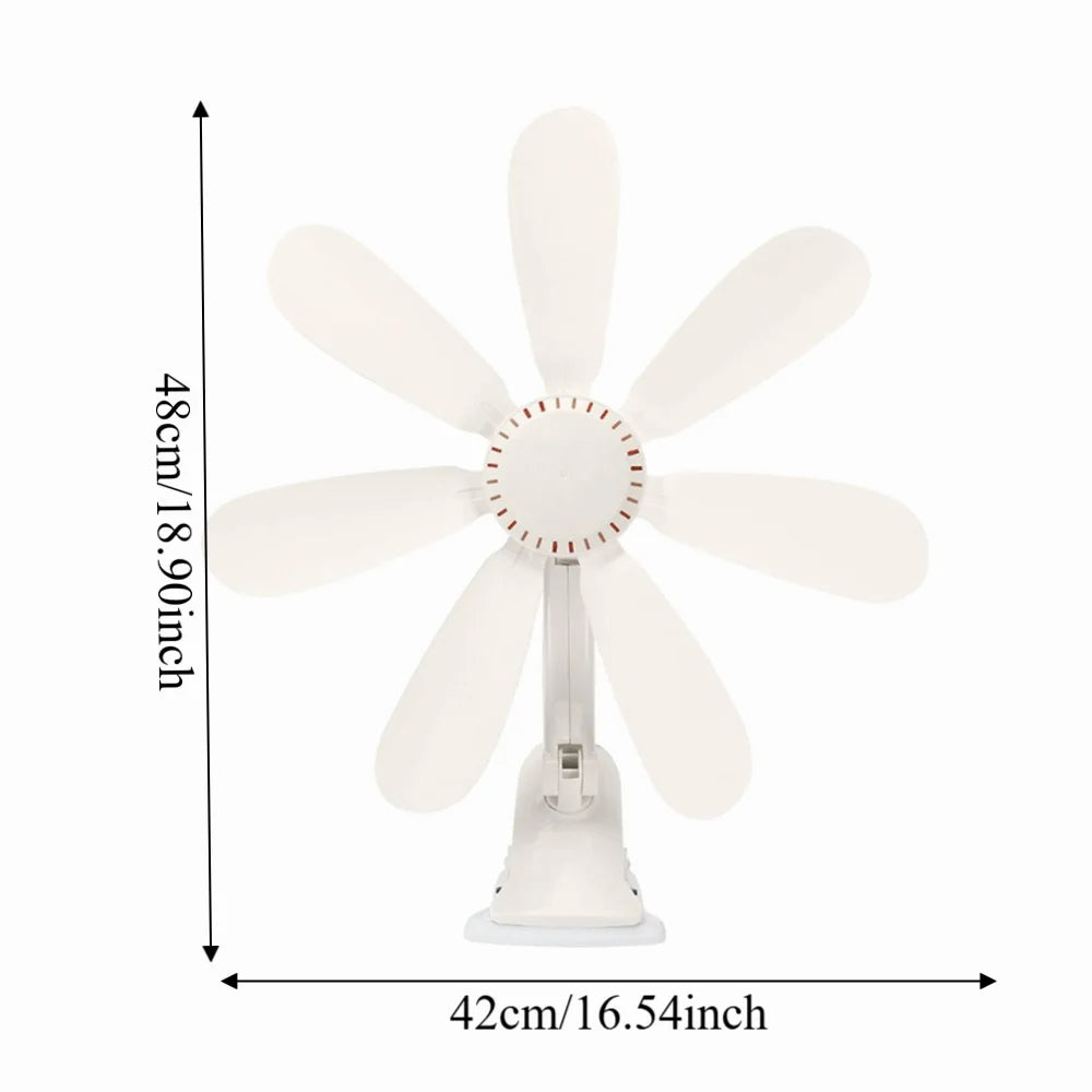 Portable Clip Fan – Hollow-Out Design, Powerful & Quiet Clip-On Fan Axl
