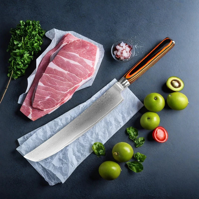 Damascus Steel Chef Knife – 67-Layer Boning & Slicing Blade Damascus Chef Knife Axl