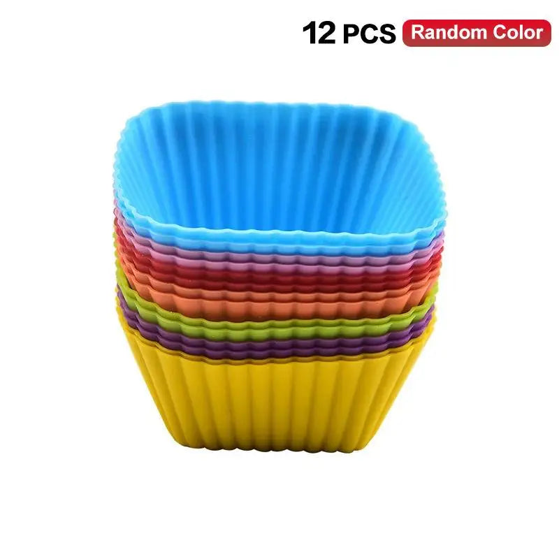 Silicone Bento Lunch Box Dividers 12/24 Pcs – Kids Cups Bento Box Dividers Axl Square 12PCS