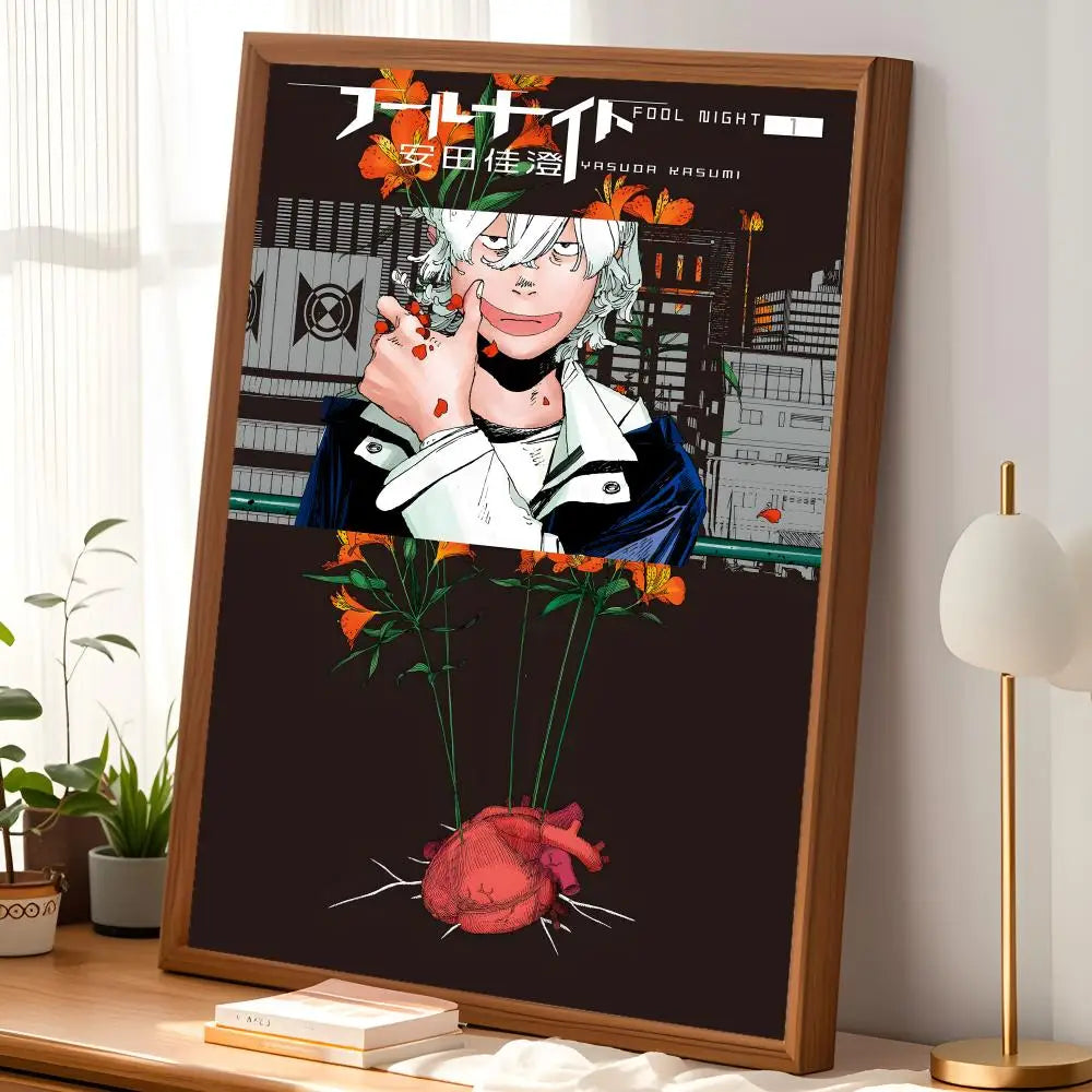 Manga F-Fool Night Self-Stick HD Wall Art Poster | Waterproof Wall Art Poster Axl