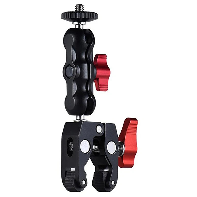 Double Ball Head Magic Arm Clamp 1/4" 3/8" Aluminum Alloy Camera Magic Arm Axl