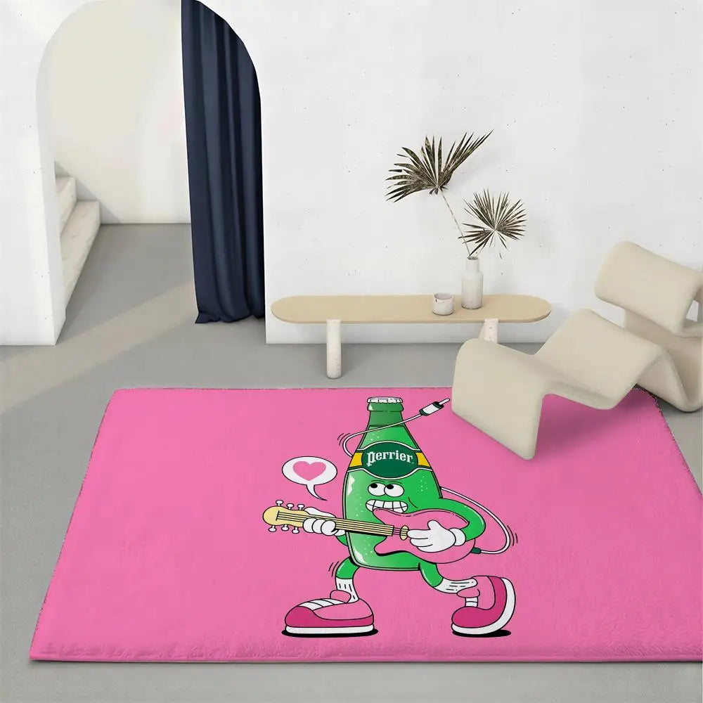 Perrier Flannel Floor Mat – Non-Slip Soft Plush Indoor Rug Indoor Floor Mat Axl White1 40x60cm