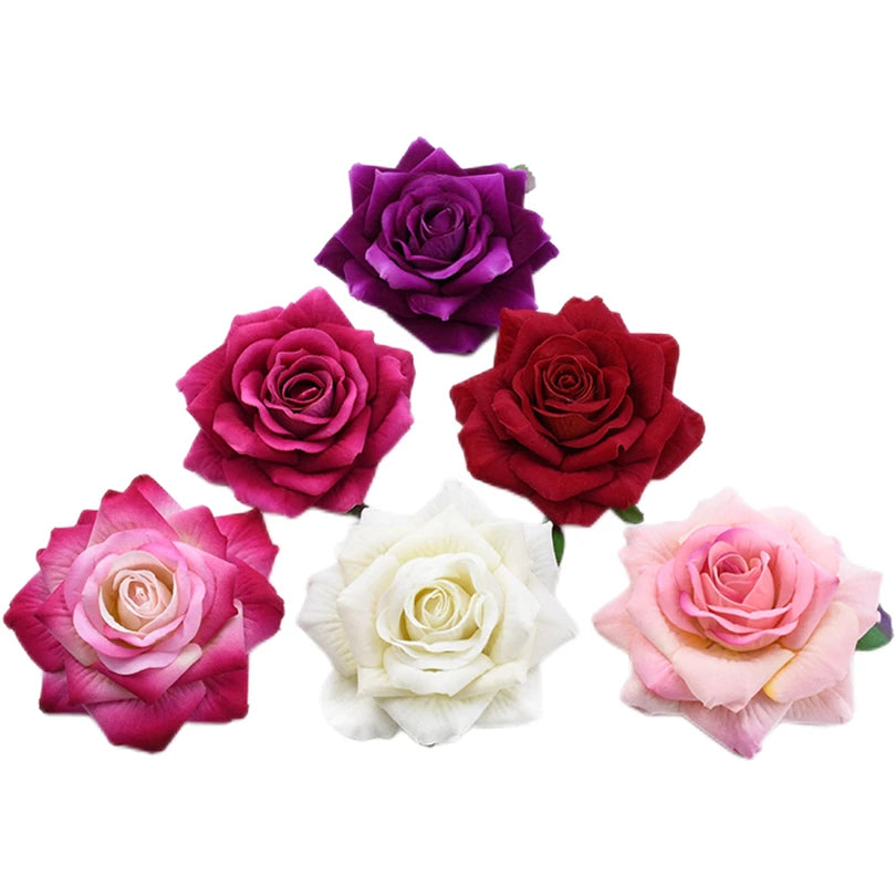 5-Pack Silk Rose Artificial Flowers for Weddings & DIY Décor Artificial Silk Flowers Axl