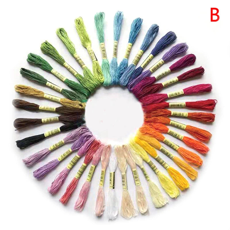 Multicolor Cotton Embroidery Thread Floss Skeins Kit 24–100 Pcs Embroidery Thread Kit Axl 36 colors