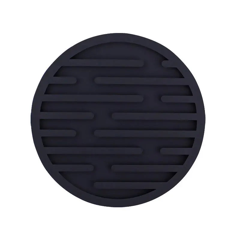 Round Silicone Coasters – Heat-Resistant Non-Slip Cup Mats Silicone Coasters Axl Black onesize
