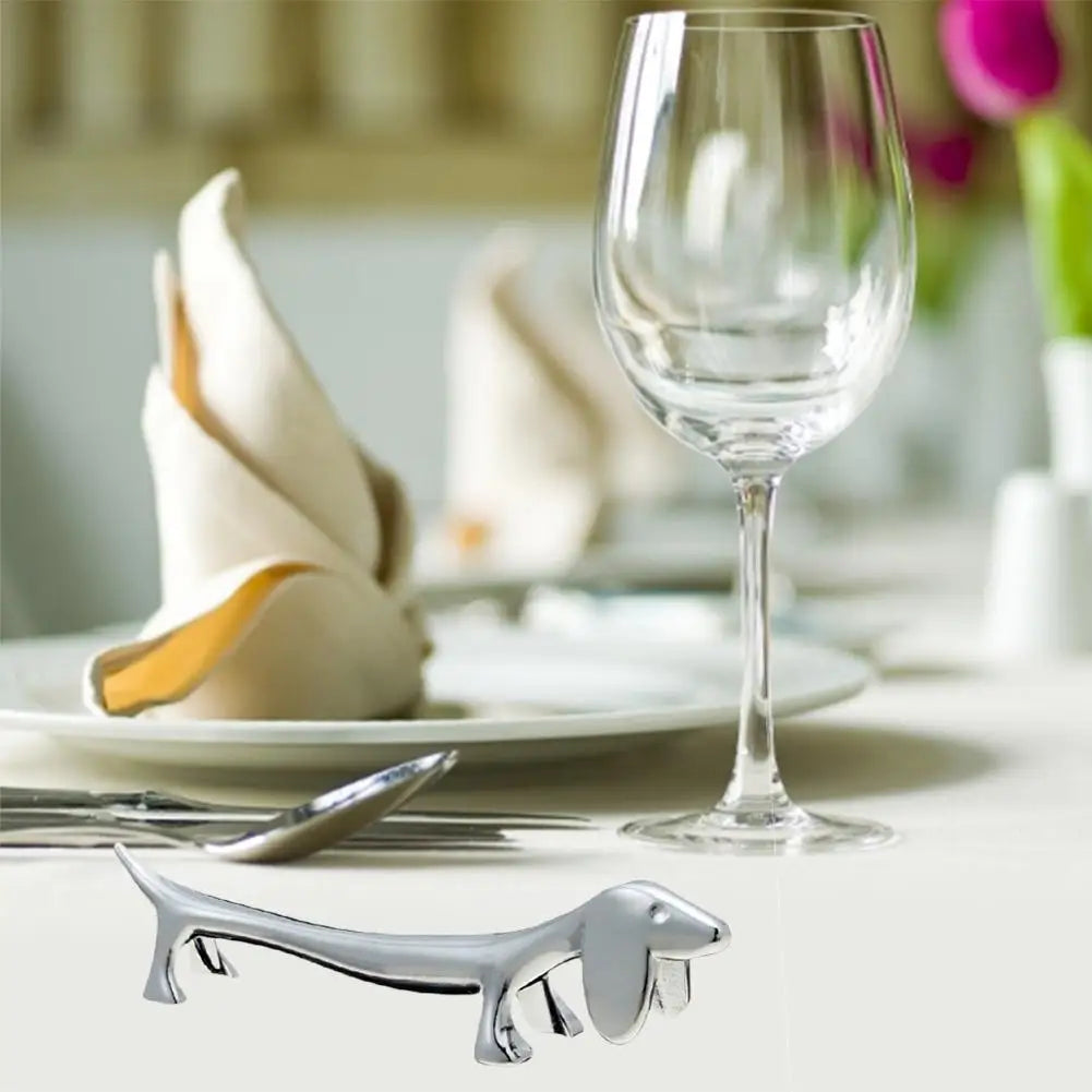 Dog-Shaped Stainless Steel Chopstick & Utensil Rest Utensil Rest Axl
