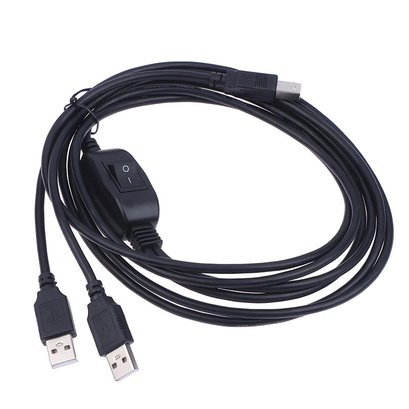 2-in-1 USB A to B Printer Splitter Cable for 2 Computers USB Printer Cable Axl