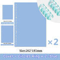 4-Pack Transparent Loose-Leaf Book Covers A4 A5 B5 – PP DIY Loose-Leaf Book Cover Axl blue-A5
