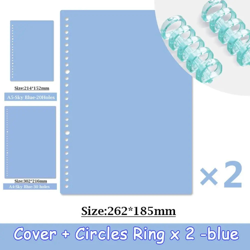 4-Pack Transparent Loose-Leaf Book Covers A4 A5 B5 – PP DIY Loose-Leaf Book Cover Axl blue-A5