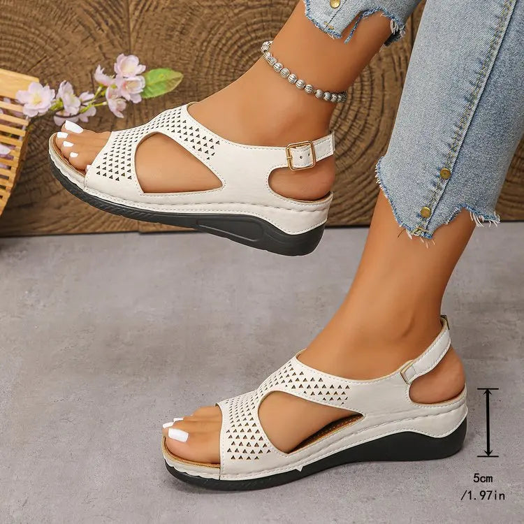 HAJINK Women's Open Toe Platform Sandals – Elegant Wedge Women's Platform Sandals Axl