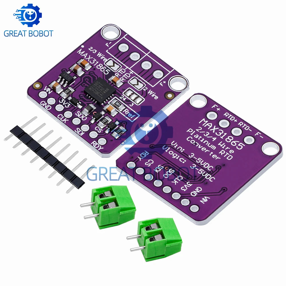 MAX31865 PT100/PT1000 RTD to Digital Converter – Arduino RTD Converter Module Axl