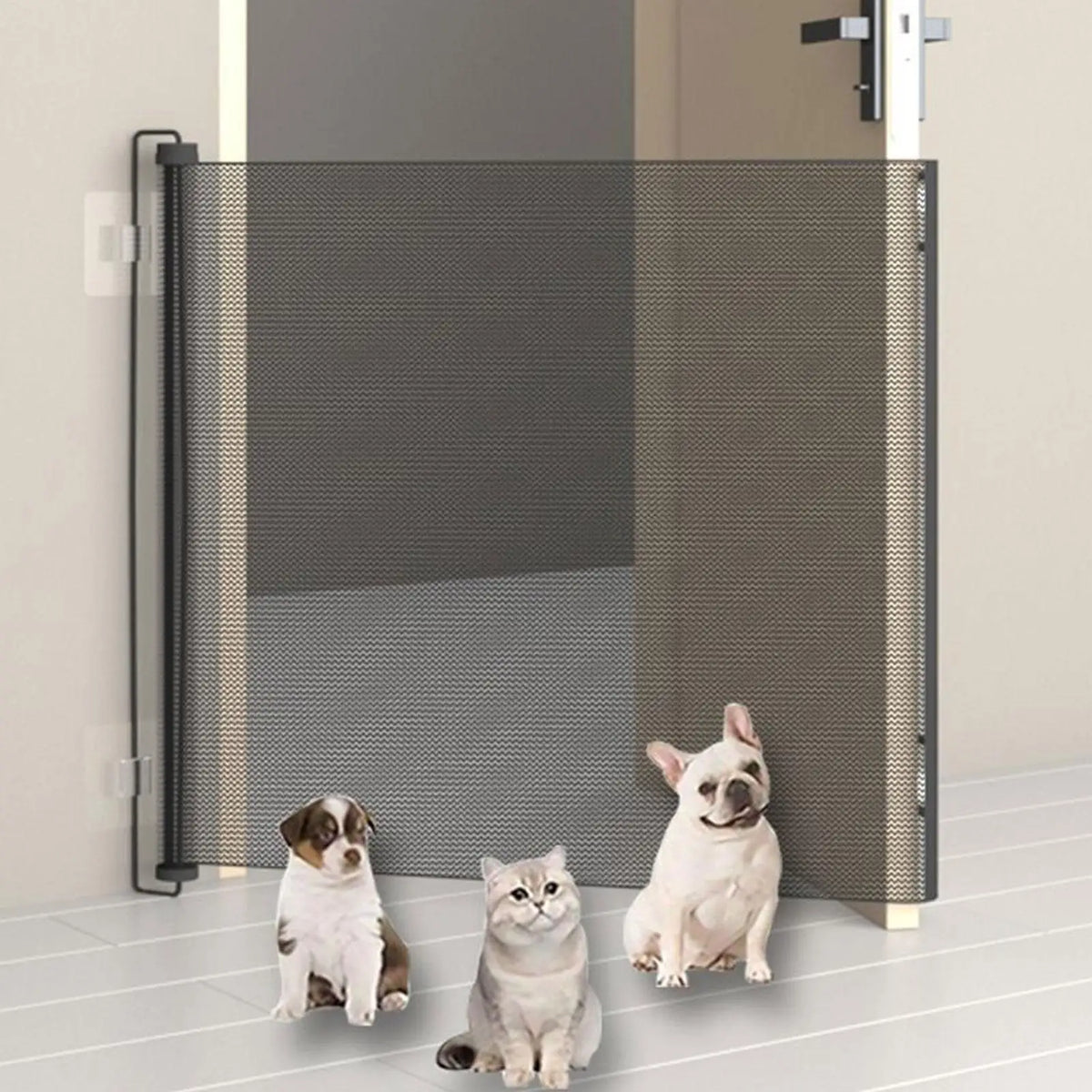 Retractable Pet Gate No-Drill Safety Mesh Fence | 3 Sizes Retractable Pet Gate Axl