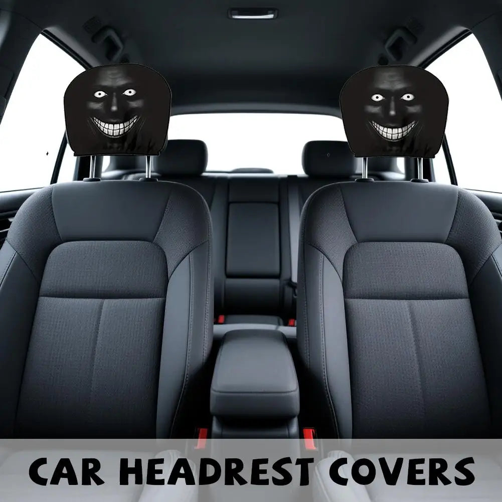 2-Pack Horror Car Headrest Covers | Universal Sedan SUV Truck Fit Car Headrest Cover Axl