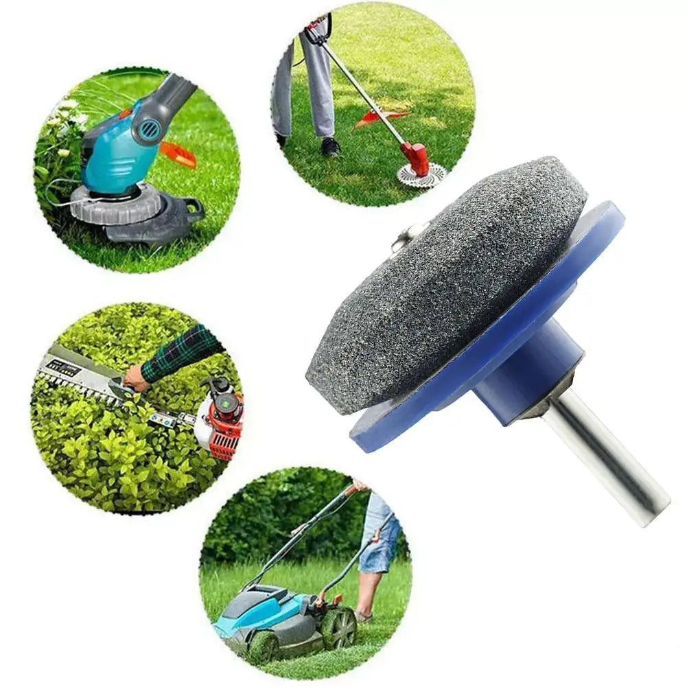 3-Pack Lawn Mower Blade Sharpener for Any Power Drill Blade Sharpener Axl