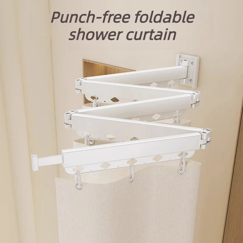 Foldable Waterproof Shower Curtain – Modern Bathroom Partition Shower Curtain Axl