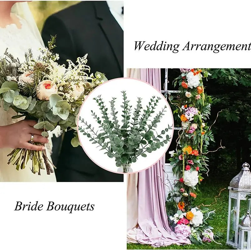 Artificial Eucalyptus Branch – Faux Greenery for Wedding & Décor Artificial Greenery Stems Axl