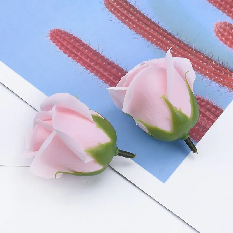 Artificial Soap Rose Flowers 50/100 Pcs – Wedding & Home Decor Artificial Flower Heads Axl 6 50pcs