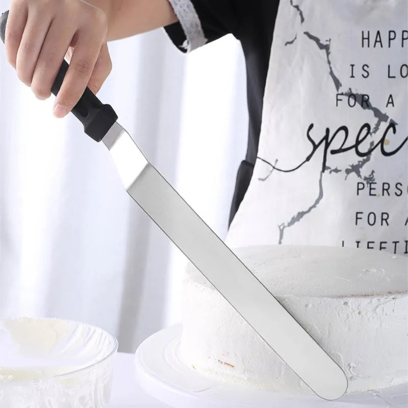 Stainless Steel Cake Spatula & Icing Smoother – 6" & 10" Cake Decorating Tool Axl
