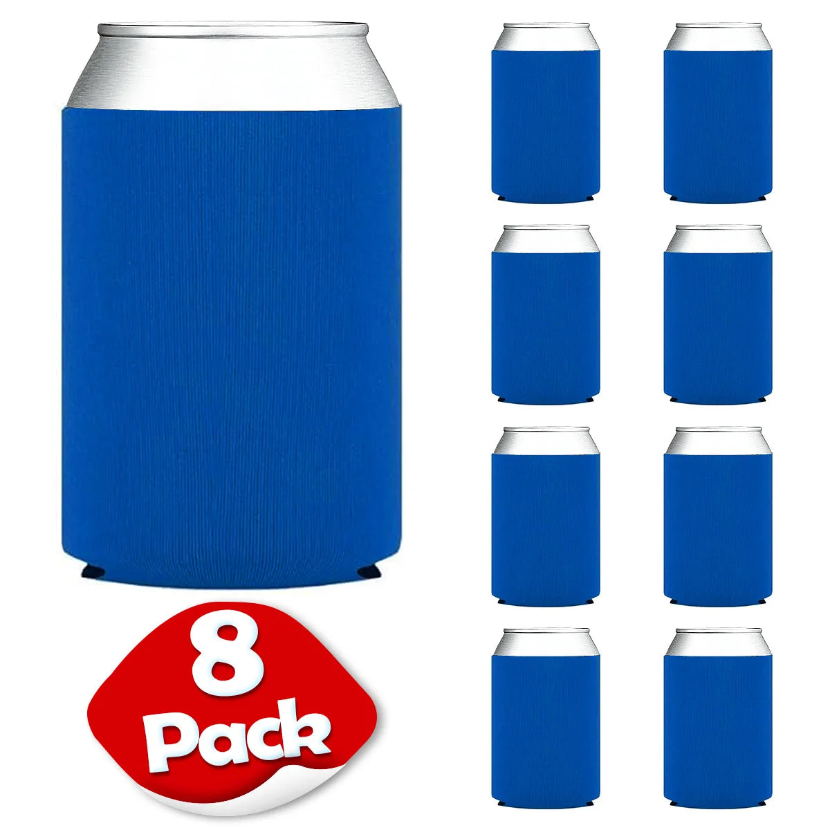 8-Pack Collapsible Can Cooler Sleeves – Multicolor Drink Coolies Can Cooler Sleeves Axl