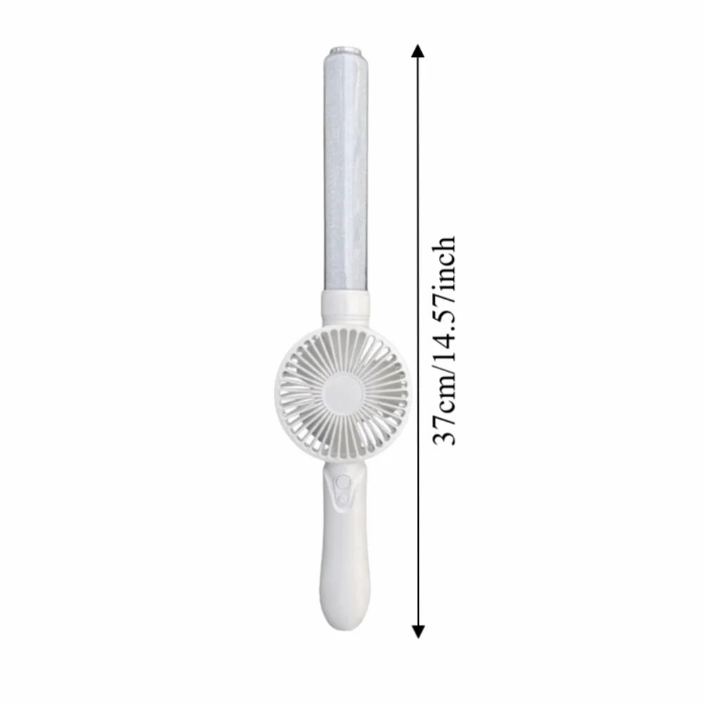 RGB LED Light-Up Rechargeable Handheld Fan – Music & Glow LED Handheld Fan Axl