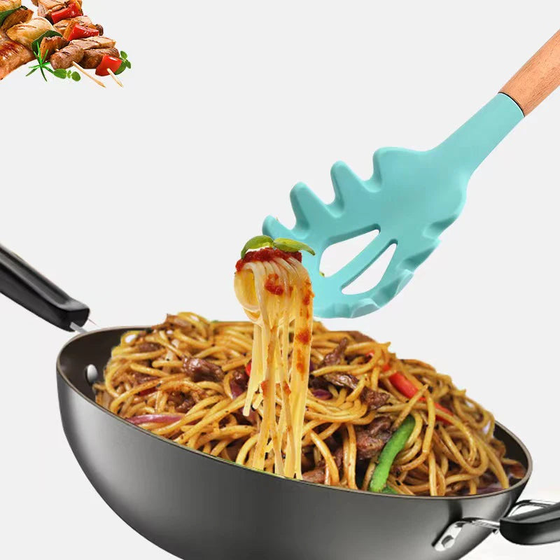 Silicone Pasta Scoop & Noodle Serving Spoon | Kitchen Strainer Pasta Serving Utensil Axl