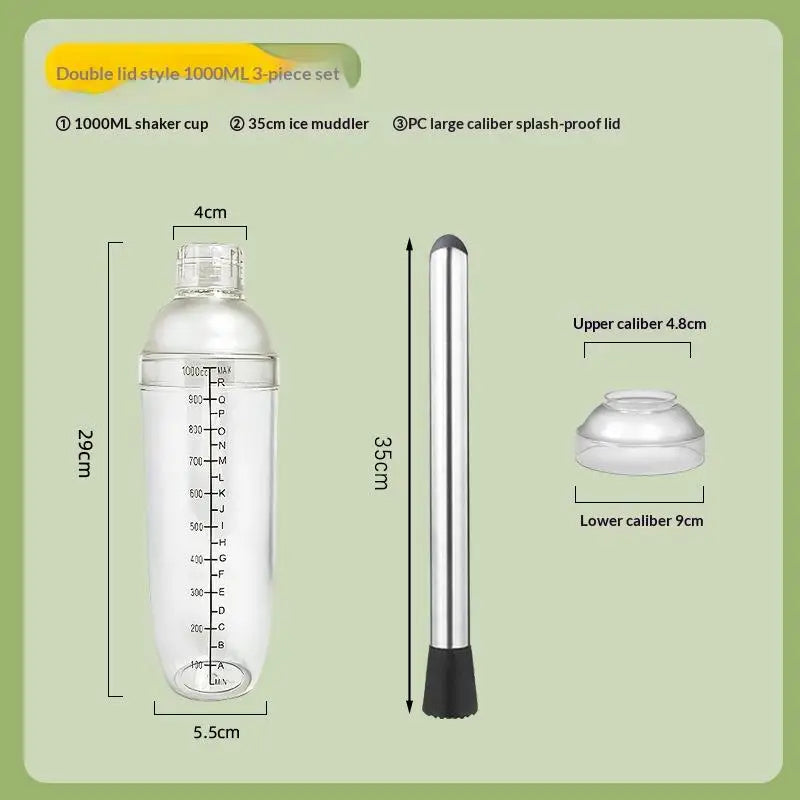 Cocktail Shaker & Jigger Set 3/5/7 Pcs – Home Bar Kit Cocktail Shaker Set Axl 1000ML 3PCS