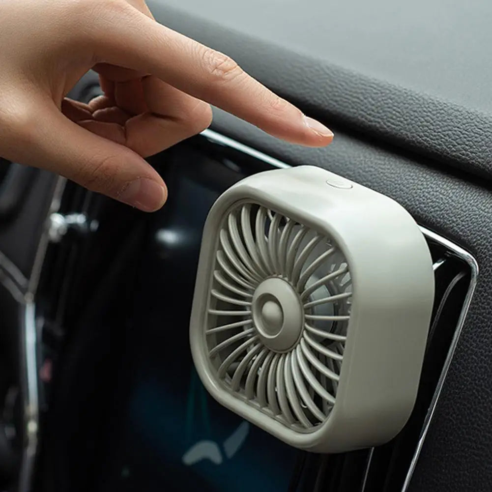Mini USB Car Vent Fan – 3-Speed Clip-On with LED Light Car Vent Fan Axl