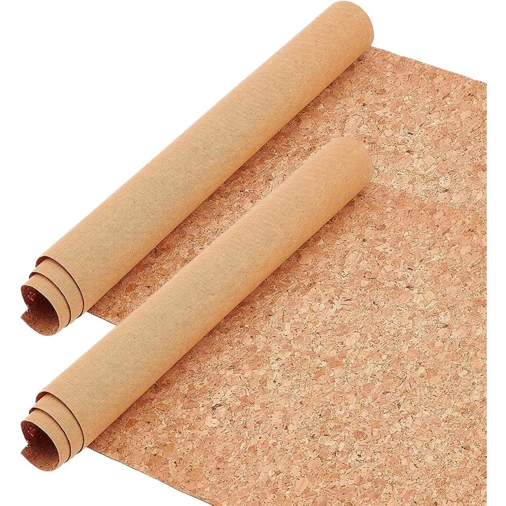 Natural Cork Fabric Sheets 2-Roll – PU Cork Leather for DIY Crafts Cork Craft Fabric Axl