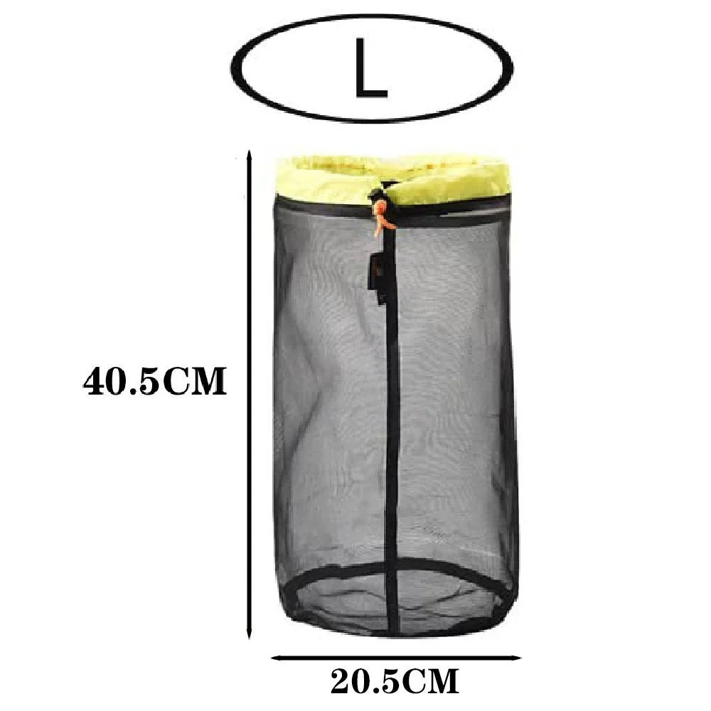 Nylon Mesh Drawstring Storage Bag – Camping & Travel Pouch Mesh Storage Bag Axl L