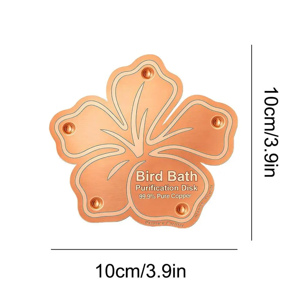 Copper Bird Bath Purifier Disk – Natural Ion Water Cleaner Bird Bath Accessory Axl C