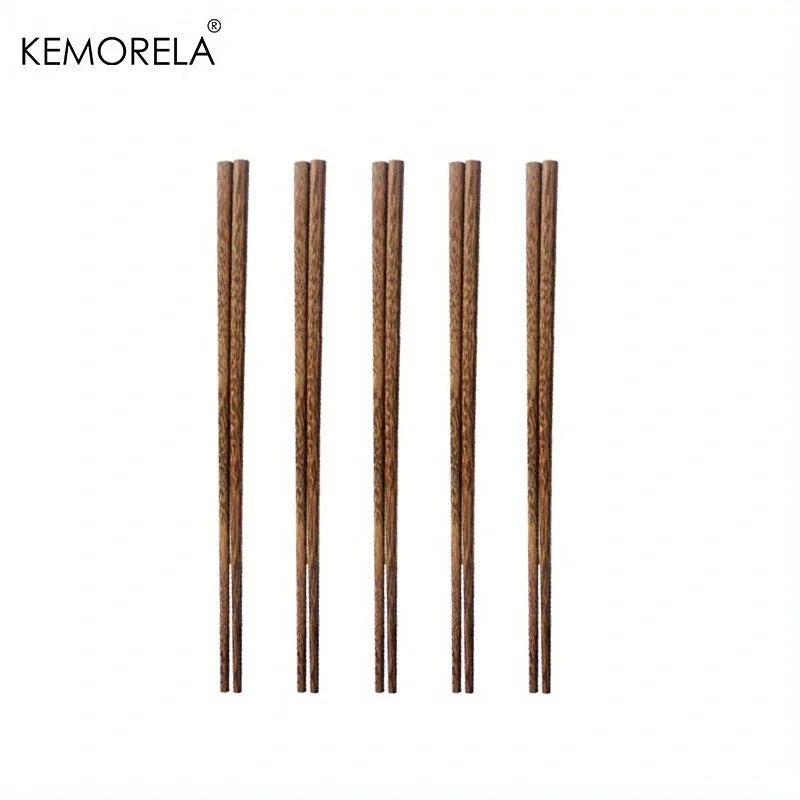5-Pack Natural Wooden Chopsticks – No Paint No Wax Wooden Chopsticks Axl 5PCS