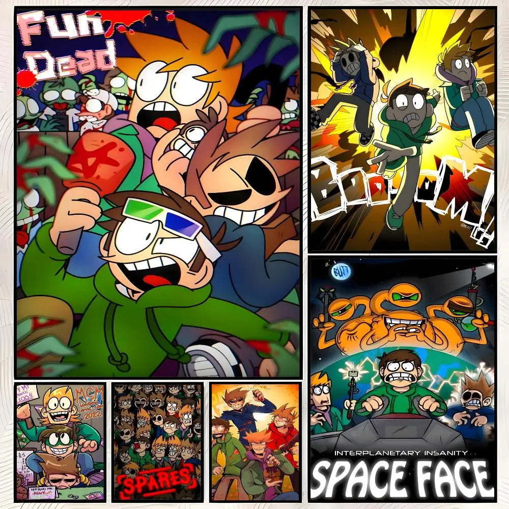 Eddsworld Animation Wall Poster – Self-Stick HD Waterproof Art Wall Art Poster Axl