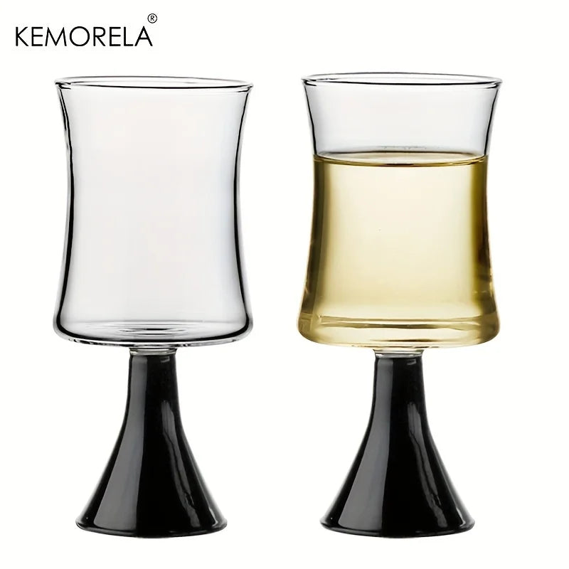 KEMORELA Champagne Glasses – Reusable Glass Goblets 1-2 Pack Champagne Glasses Axl 2PCS 301-400ml